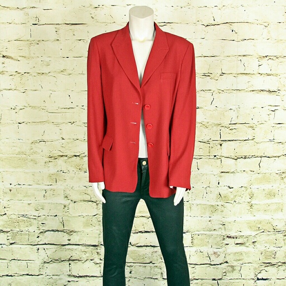 NWOT / Talbots Petites / Red Wool Blazer / 14 - Picture 2 of 7